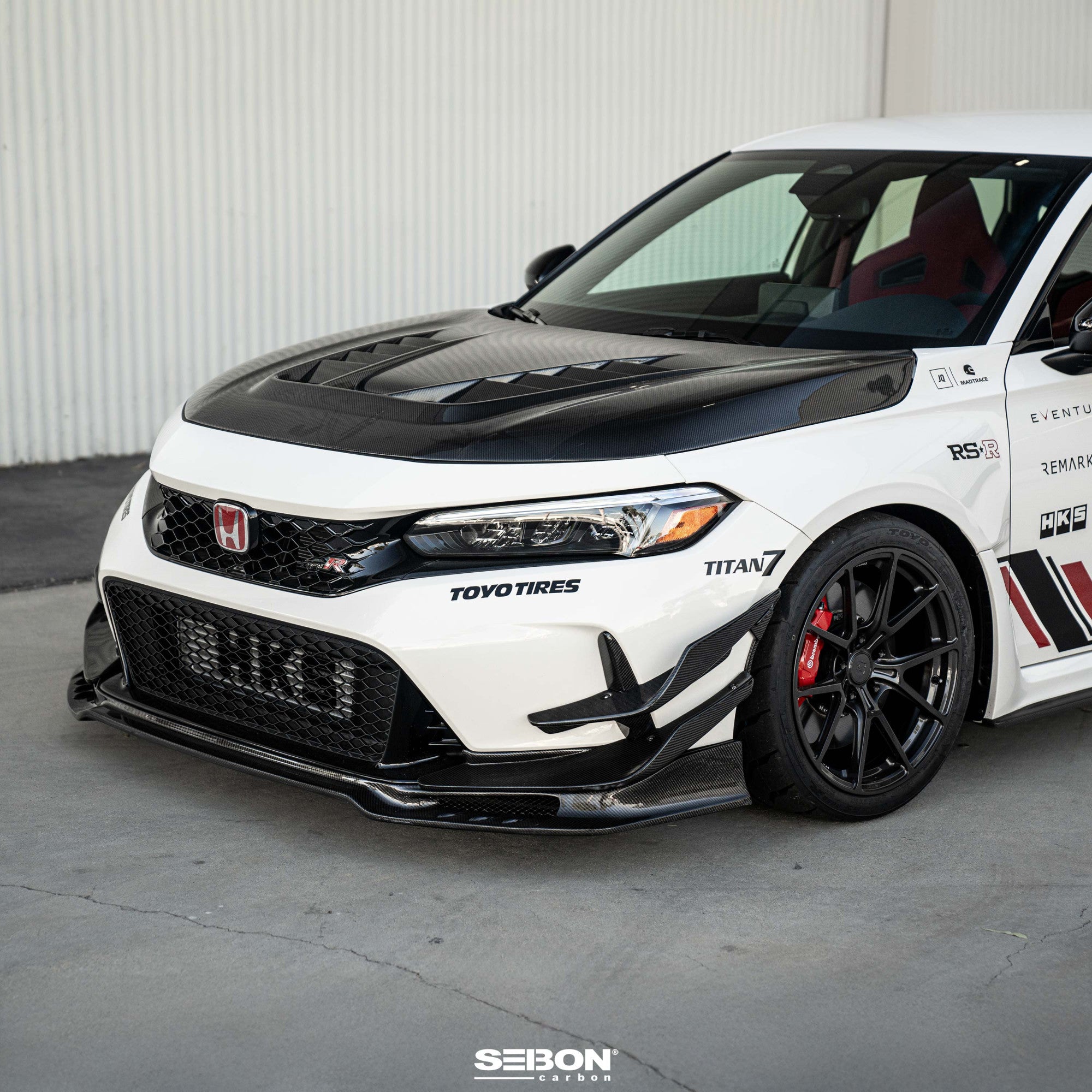 Seibon Carbon Fiber Front Bumper Canards | 2023+ Honda Civic Type
