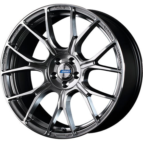 Gram Lights 57BNA Shining Silver w/Diamond Cut Machined Spoke Faces & Outer Lip Flange 19x9.5 | 5x120 (WGAB436WSA)