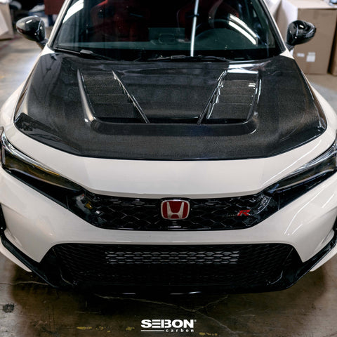 Seibon TV-Style Double Sided Carbon Fiber Hood | 2023+ Honda Civic Type R (HD23HDCVR-TV-DS)