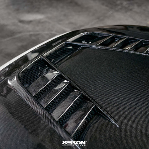 Seibon TV-Style Double Sided Carbon Fiber Hood | 2023+ Honda Civic Type R (HD23HDCVR-TV-DS)