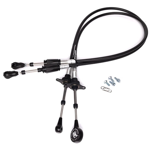 Hybrid Racing Performance Shifter Cables - K24A2/A4/A8 Trans to Z3 Bolt-In Shifter | 1988-1991 Honda Civic/CR-X, 1992-2000 Honda Civic, and 1994-2001 Acura Integra (HYB-SCA-01-36)