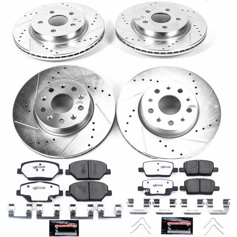 Power Stop Front & Rear Z26 Street Warrior Brake Kit | 2016-2023 Chevrolet Camaro LS/LT (K7296-26)