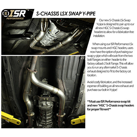 ISR Performance S-Chassis LS Swap Y-Pipe | 1989-1998 Nissan 240SX (IS-240LS-Y)