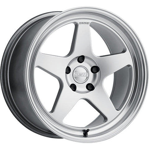 Kansei Wheels KNP Hypersilver w/ Bright Machined Lip 18x9.5 | 5x120 (K12H-189518+22)
