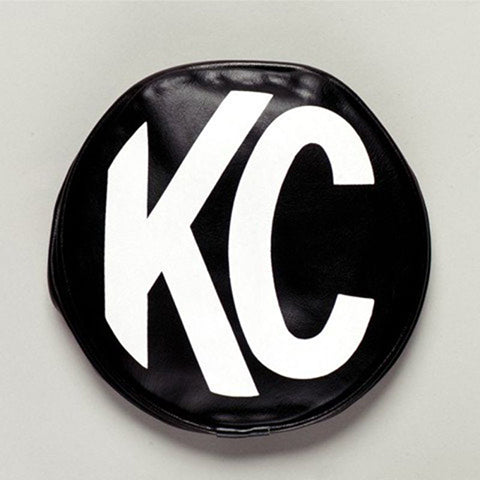 KC HiLites KC Hilites Light Cover - 5in / Soft / Black/White KC Logo / Pair (KC5400)