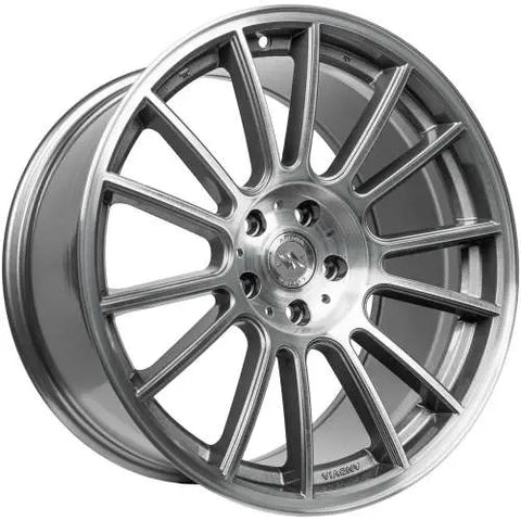 Anovia Kenzo Gunmetal w/ Brushed Spoke Faces 18x9.5 +35 | 5x100 (ANO0091895510035X)