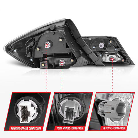 Anzo LED Tail Lights - Chrome | 2013-2015 Honda Civic (321325)