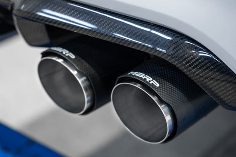 MBRP Stainless Steel 3" Resonator-Back - Quad Outlet w/ Carbon Fiber Tips | 2019-2021 BMW M2 (S45023CF)