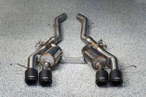 MBRP Stainless Steel 3" Axle-Back - Quad Outlet w/ Carbon Fiber Tips | 2021-2024 BMW M3 / M4 (S45033CF)