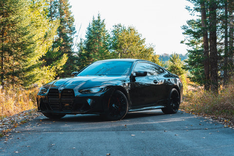 MBRP Stainless Steel 3" Axle-Back - Quad Outlet w/ Carbon Fiber Tips | 2021-2024 BMW M3 / M4 (S45033CF)