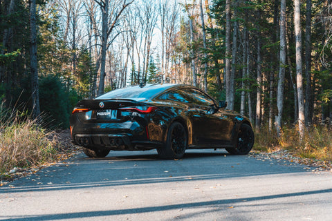 MBRP Stainless Steel 3" Axle-Back - Quad Outlet w/ Carbon Fiber Tips | 2021-2024 BMW M3 / M4 (S45033CF)