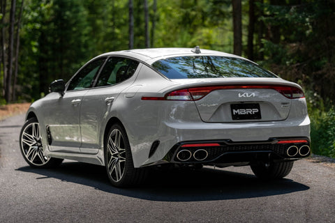 MBRP Stainless Steel 2.5" Active Cat-Back Exhaust - Quad Outlet | 2022+ Kia Stinger (S4708304)