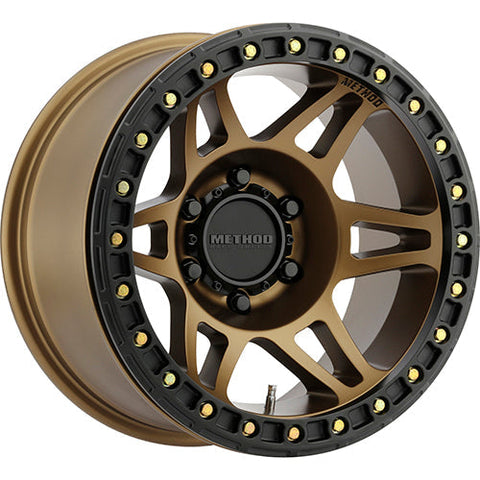 Method Race Wheels MR106 Bronze w/ Black Real Beadlock 17x9 | 5x127 (MR10679050944B)
