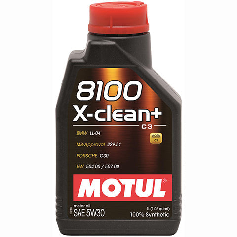 ♡HOOPEY♡  Motul 8100 X-Clean+ 5W30 Engine Oil 1 Liter (106376) | eBay