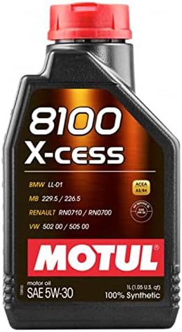 Motul 5W30 8100 X-CESS Synthetic Motor Oil - (108944/108946)