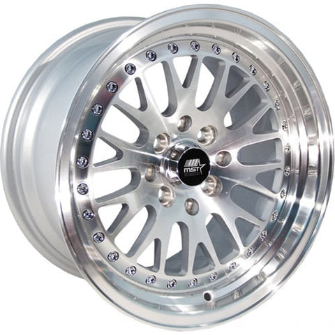 MST Wheels MT10 Silver w/ Machined Face 15x8 | 4x100/4x114.3 (10-5816-25-SILF)