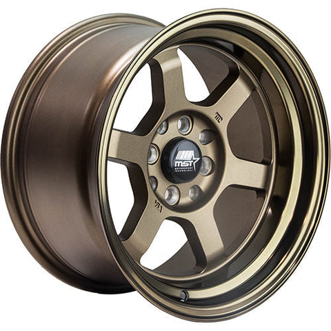 MST Wheels Time Attack Matte Bronze w/ Bronze Machined Lip 17x9 | 5x114.3 (01T-7965-20-BRBL)