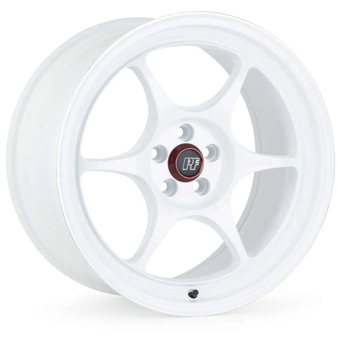 Enkei PF06 White w/ Machined Lip Ring 18x9 | 5x100 (545-890-8042WM)