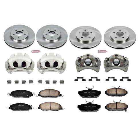 Power Stop Front & Rear Autospecialty Brake Kit w/Calipers | 2011-2014 Ford Mustang / 2013-2014 Ford Mustang GT (KCOE5450)