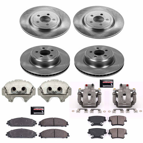 Power Stop Front & Rear Autospecialty Brake Kit w/Calipers | 2006-2014 Dodge Charger / 2006-2008 Dodge Magnum (KCOE5457)
