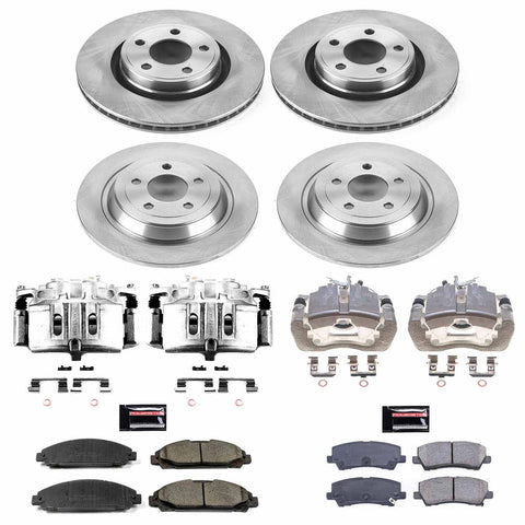 Power Stop Front & Rear Autospecialty Brake Kit w/Calipers | 2015-2020 Ford Mustang EcoBoost / 2015-2017 Ford Mustang V6 (KCOE6808)