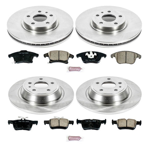 Power Stop Front & Rear Autospecialty Brake Kit | 2013-2016 Lincoln MKZ Hybrid / Ford Fusion (KOE6556)