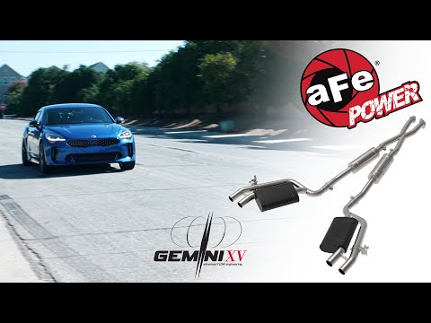 aFe Power Gemini Stainless Steel Cat-Back Exhaust System w/ Cut-Out | 2018-2021 Kia Stinger GT 3.3T (49-37025)