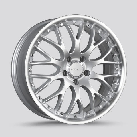 Drag Wheels DR75 Silver w/ Machined Lip 19x8.5 | 5x112 (DR751985214366S)