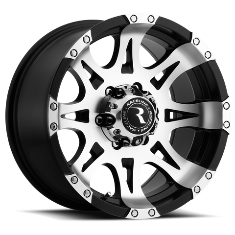 Raceline Wheels Raptor Black w/ Machined Spoke Faces and Lip Accents 17x9 | 5x127 (982-79050)