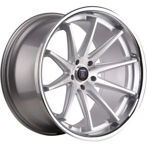 Rohana Wheels RC10 Silver w/ Machined Spoke Faces & a Chrome Stainless Steel Lip 19x9.5 | 5x114.3 (RC1019955114MS20)