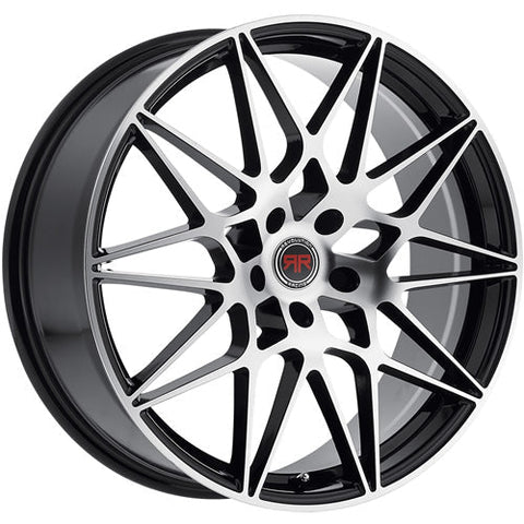 Revolution Racing RR11 Black w/ Machined Spoke Faces and Outer Lip 20x8 | 5x114.3 (RR11-20851143+40BM)