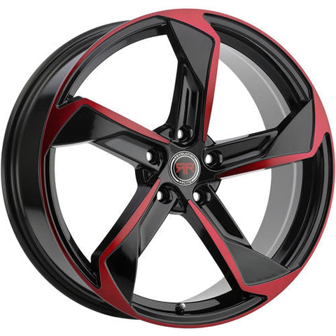 Revolution Racing RR20 Black w/ Red Spoke and Lip Accents 18x8 | 5x114.3 (RR20-188514+40BR)