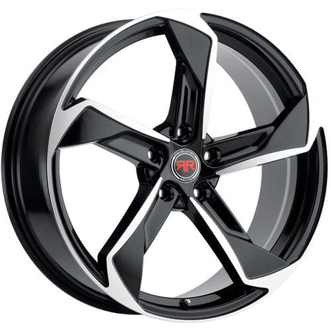 Revolution Racing RR20 Black w/ Machined Spoke and Lip Accents 20x8 | 5x114.3 (RR20-208514+40BM)