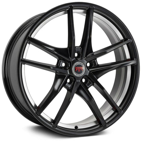 Revolution Racing RR28 Gloss Black w/ Machined Undercut 20x8 | 5x114.3 (RR28-208514+40BMR)
