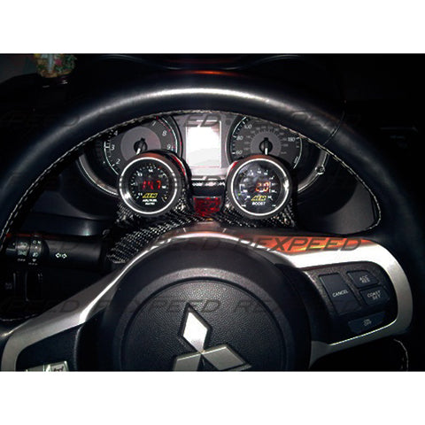Rexpeed Carbon Fiber Steering Wheel Gauge Pod | 2008-2015 Mitsubishi Evo X (R149)