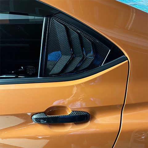 Rexpeed Dry Carbon Rear Window Louver Shutter Covers | 2022-2023 Subaru WRX (G93)
