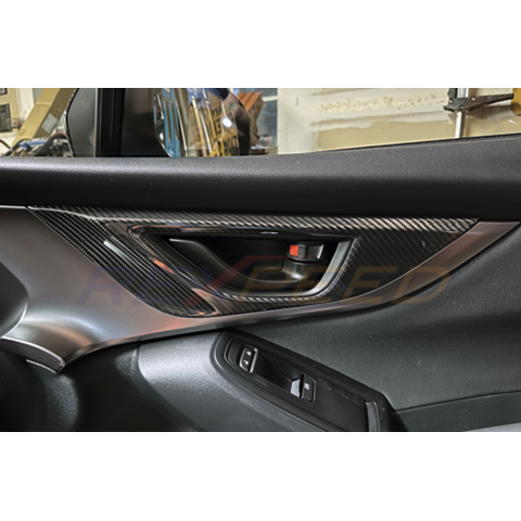 Rexpeed Dry Carbon Door Handle Trim Cover Set - 4pcs | 2022-2023 Subaru WRX (G99)