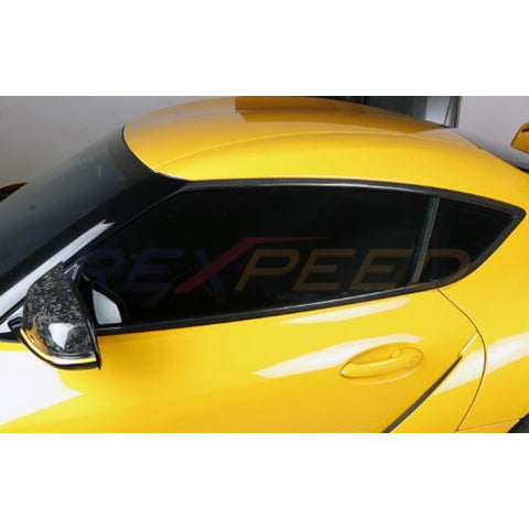 Rexpeed Dry Carbon Door / Window Moulding Cover | 2020-2026 Toyota GR Supra (TS109)