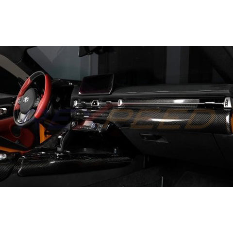 Rexpeed Dry Carbon Passenger Dash Cover - LHD Only | 2020-2026 Toyota GR Supra (TS113)