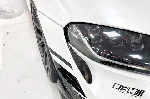 Rexpeed Dry Carbon Front Side Water Drop Garnish Covers | 2020-2026 Toyota GR Supra (TS129)