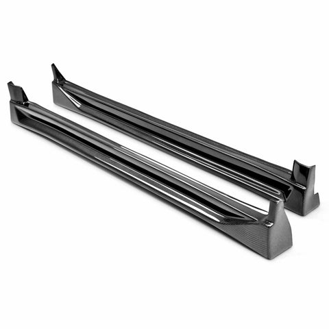 Seibon CW-Style Carbon Fiber Side Skirts | 2006-2007 Subaru WRX (SS0607SBIMP-CW)