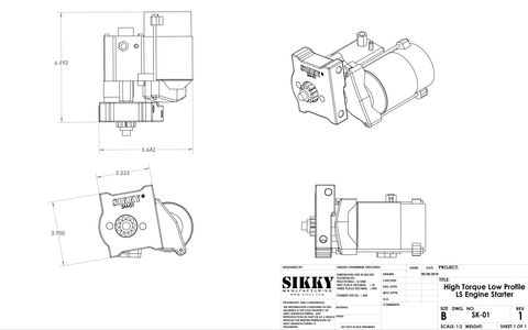 Sikky High Torque Low Profile Engine Starter | Universal LS (SIK SK-01)