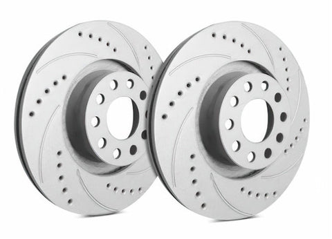 SP Performance 257mm Drilled And Slotted Front Brake Rotors | 1989-1998 Nissan 240SX (F32-5624)