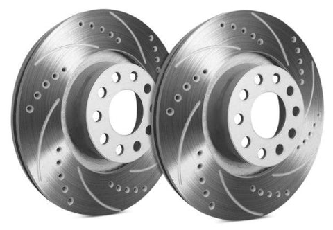 SP Performance 257mm Drilled And Slotted Front Brake Rotors | 1989-1998 Nissan 240SX (F32-5624)