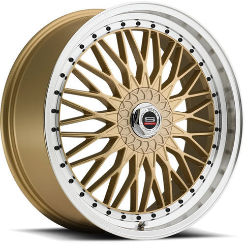Spec-1 Wheels SP-3 Gold w/ Machined Lip 20x7.5 | 5x100/5x114.3 (SP3S-2075938GML)