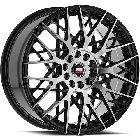 Spec-1 Wheels SP-53 Gloss Black w/ Machined Spoke Faces 17x7.5 | 5x110/5x114.3 (SP-5317753542GBM)
