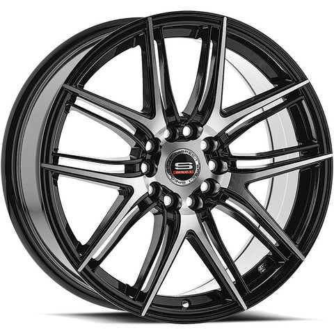 Spec-1 Wheels SP-56 Gloss Black Machined 17x7.5 | 5x100/5x114.3 (SP-5617752342GBM)