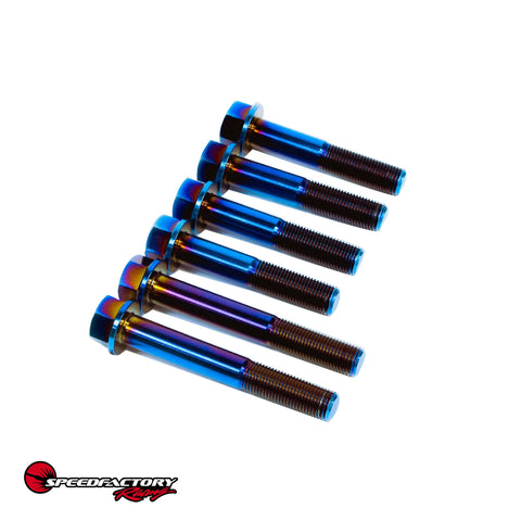 SpeedFactory Racing Titanium Transmission to Engine Bolt Kits | 2002-2006 Acura RSX Type-S, 1990-2001 Acura Integra, and 2006-2015 Honda Civic Si (SF-02-075-B/D-M12)