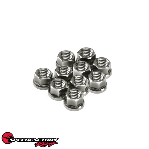 SpeedFactory Racing Titanium M8 x 1.25MM 6-Point Nuts Only - 10pc. (SF-02-058-6)