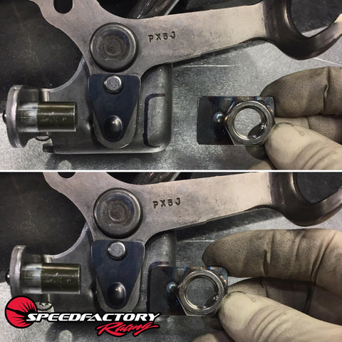 SpeedFactory Racing Honda B-Series AWD Input Shaft Speed Sensor Mounting Tab | 1994-2001 Acura Integra, 1999-2000 Honda Civic Si and 1997-2000 Honda Civic Type-R with AWD Swap (SF-05-520)